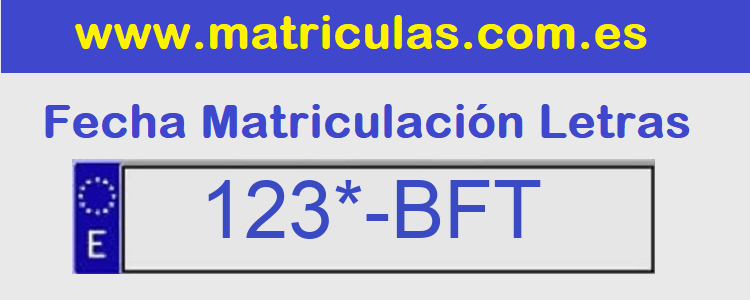 Matricula **** BFT