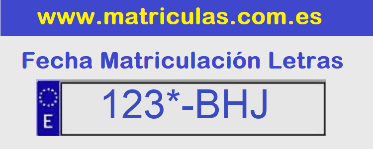 Matricula **** BHJ