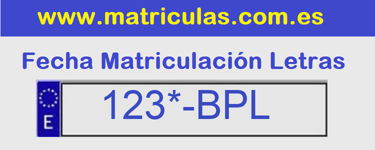 Matricula **** BPL