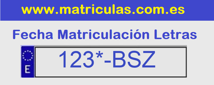 Matricula **** BSZ
