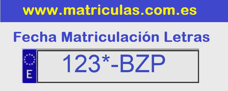 Matricula **** BZP