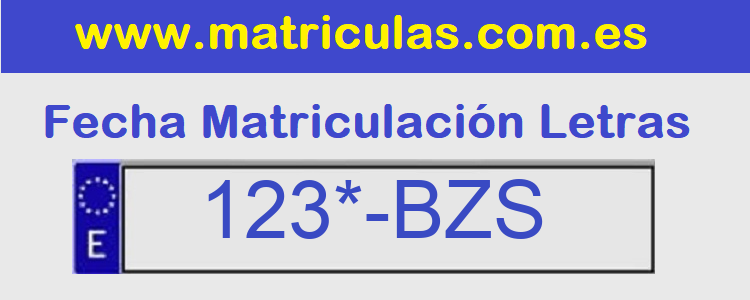 Matricula **** BZS