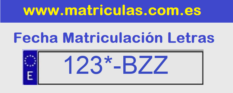 Matricula **** BZZ