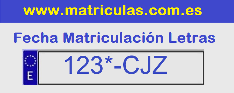 Matricula **** CJZ