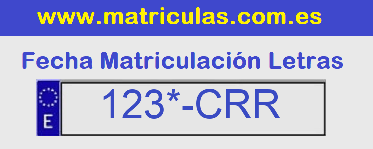 Matricula **** CRR