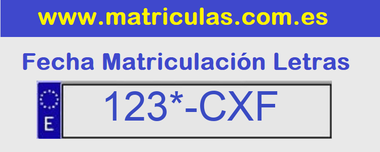 Matricula **** CXF