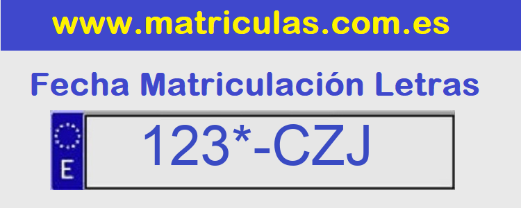 Matricula **** CZJ