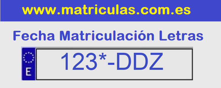 Matricula **** DDZ
