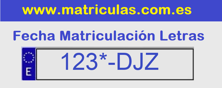 Matricula **** DJZ