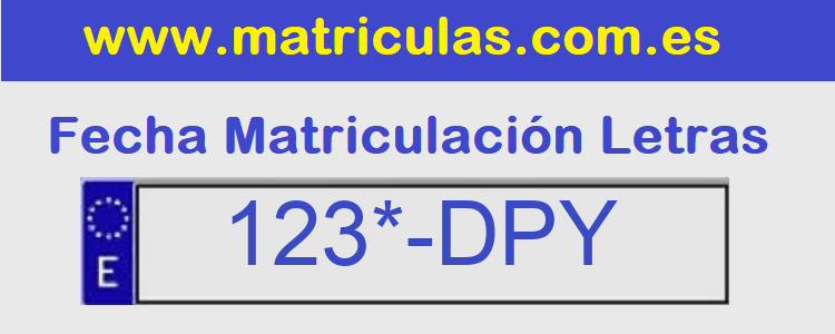 Matricula **** DPY
