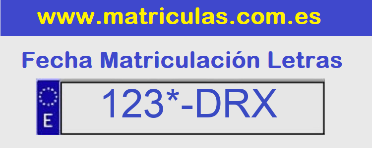 Matricula **** DRX