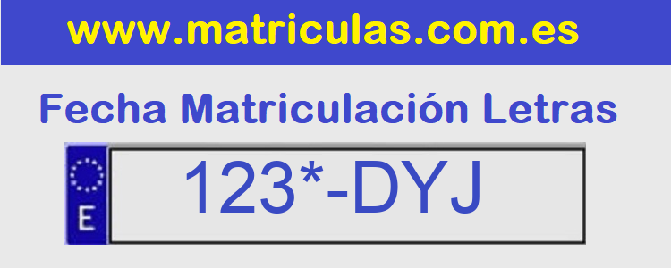 Matricula **** DYJ