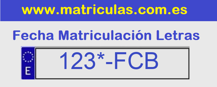 Matricula **** FCB