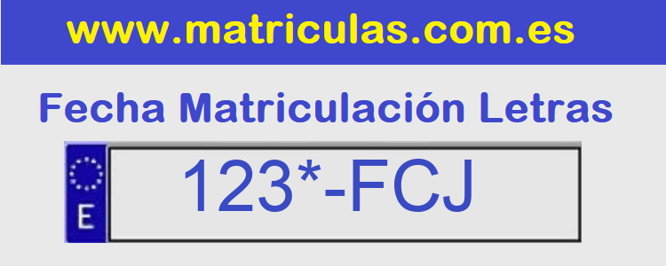 Matricula **** FCJ