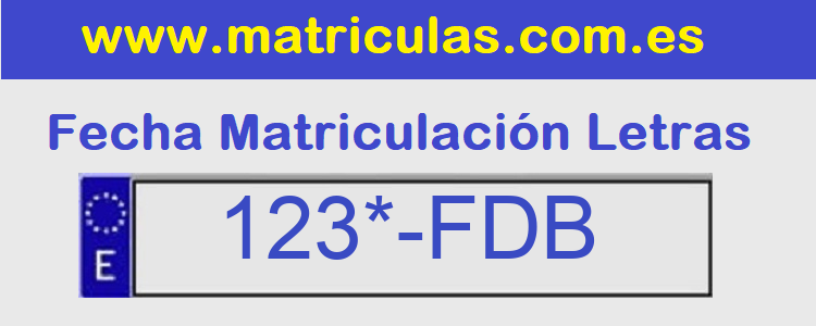 Matricula **** FDB