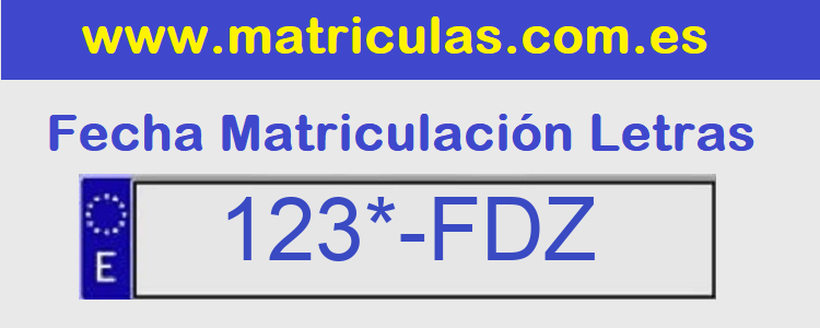 Matricula **** FDZ