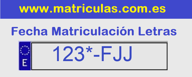 Matricula **** FJJ