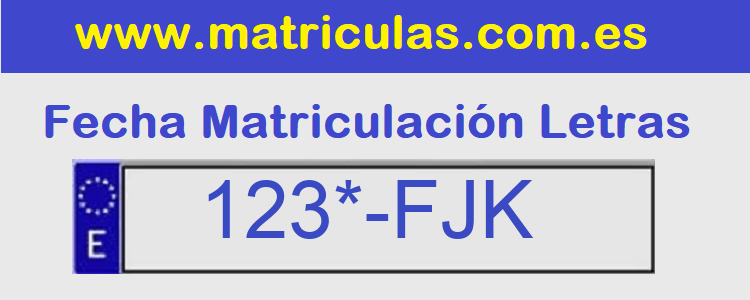Matricula **** FJK