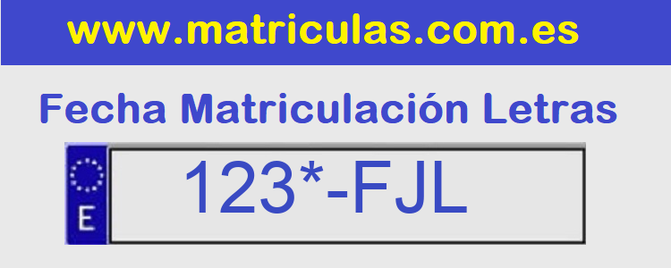 Matricula **** FJL