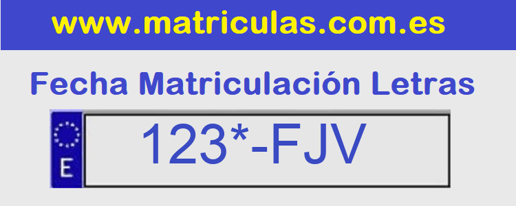 Matricula **** FJV