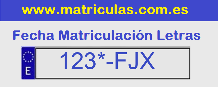 Matricula **** FJX