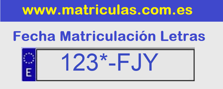 Matricula **** FJY
