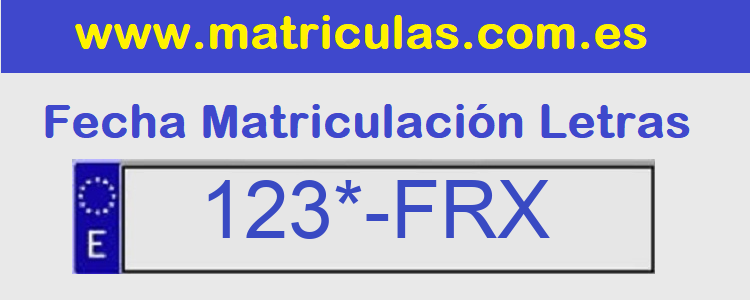 Matricula **** FRX