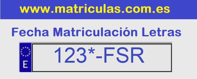 Matricula **** FSR