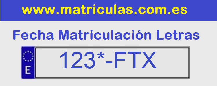 Matricula **** FTX