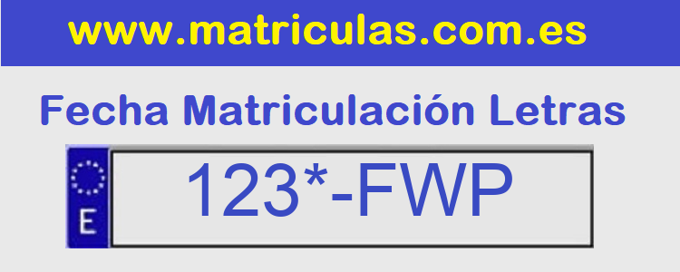 Matricula **** FWP