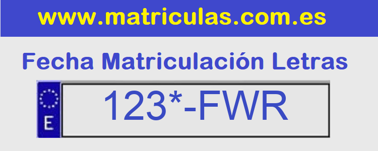 Matricula **** FWR