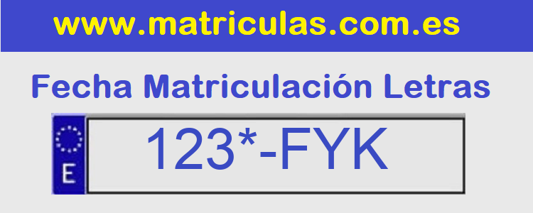 Matricula **** FYK