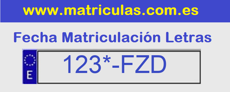 Matricula **** FZD