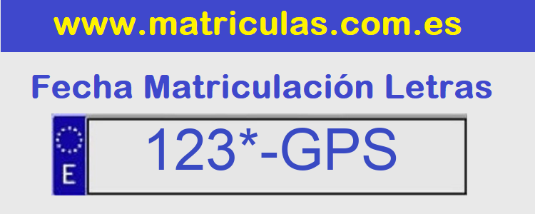 Matricula **** GPS