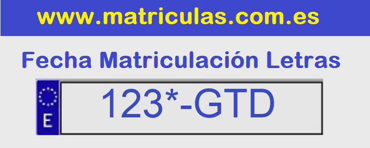 Matricula **** GTD