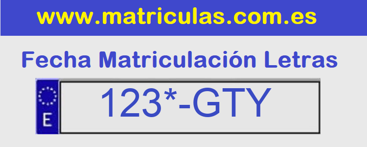Matricula **** GTY