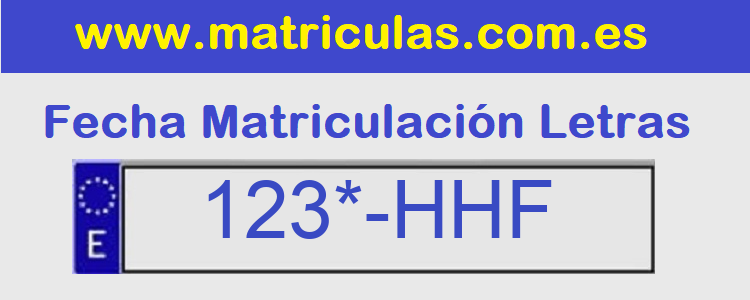Matricula **** HHF