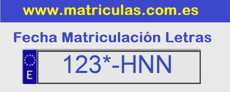 Matricula **** HNN