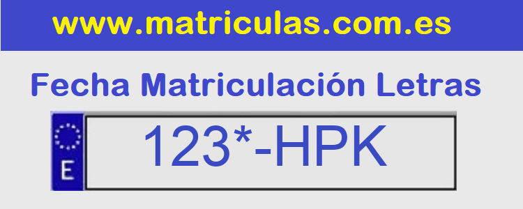 Matricula **** HPK