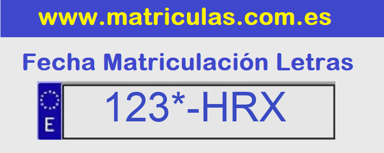 Matricula **** HRX