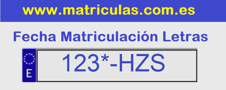 Matricula **** HZS