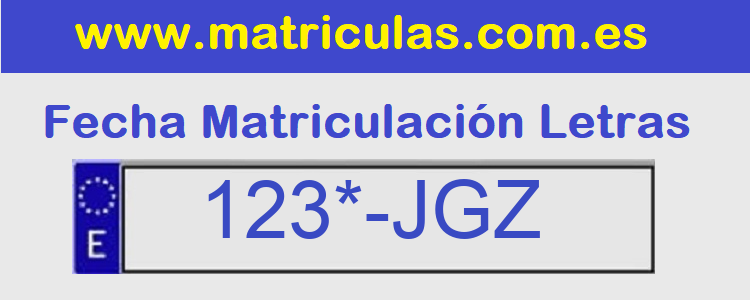 Matricula **** JGZ