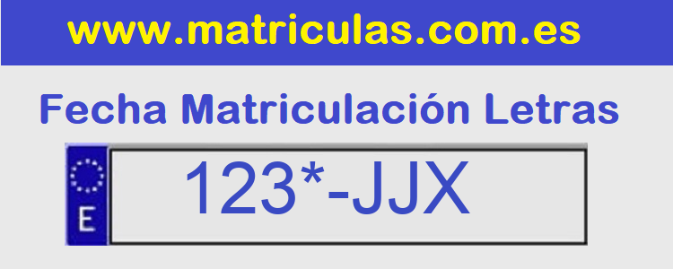 Matricula **** JJX