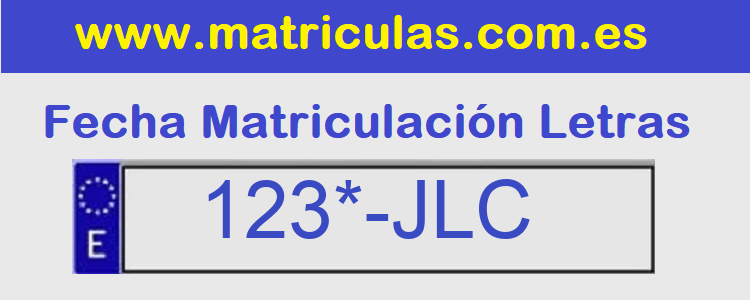 Matricula **** JLC