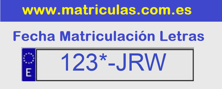 Matricula **** JRW