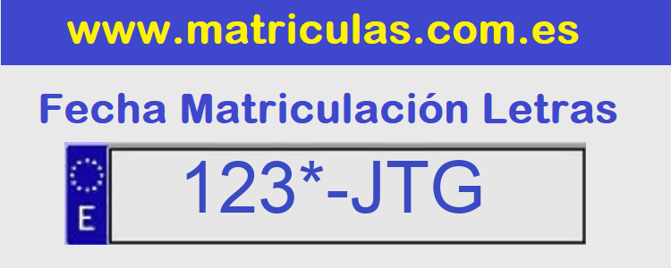 Matricula **** JTG