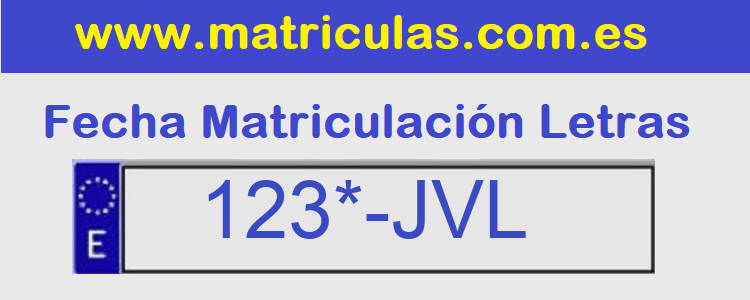 Matricula **** JVL