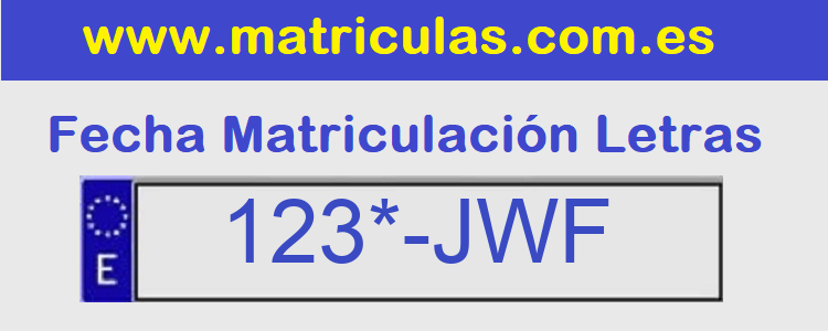 Matricula **** JWF