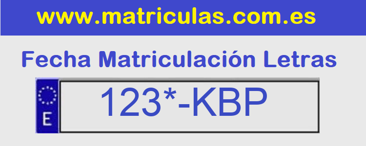 Matricula **** KBP