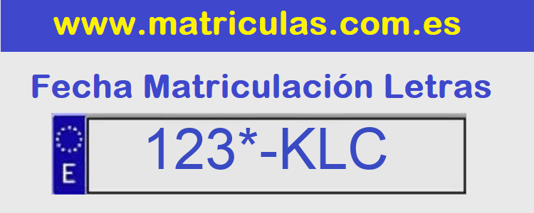 Matricula **** KLC